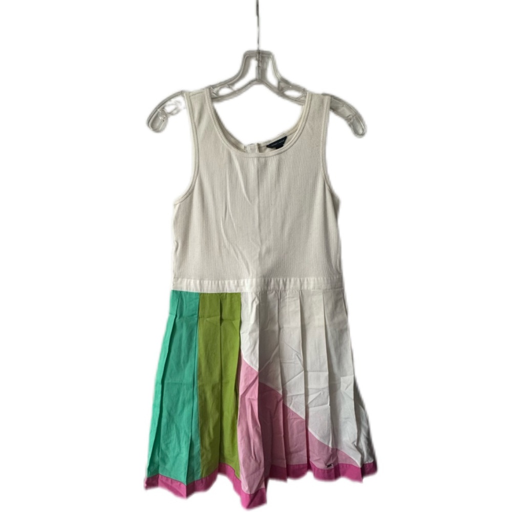 ʚ Tommy Hilfiger White Dress with colored pleated bottom ɞ